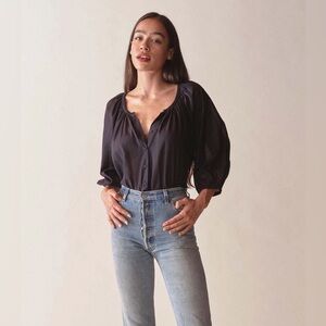 Doen Jiana Top Navy Small SOLD NWT Never worn Dôen